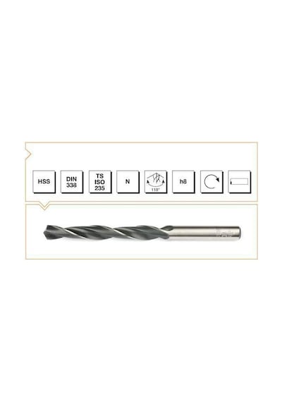 MTE HSS DIN 338 3.5 MM Silindirik Saplı Kısa Haddeli Matkap Ucu