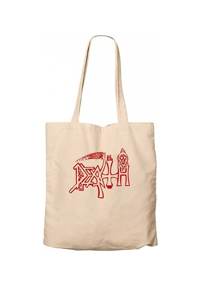 Death Logo Krem Kanvas Bez Çanta Krem