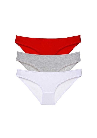 Hubrendy Beru 3 Adet Süper Eko Set Likralı Kadın Slip Külot 542 Çok Renkli