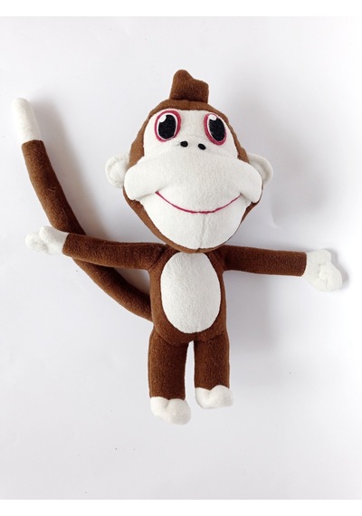 Joytoytr Peluş Tatlı Maymun Oyuncak 30 Cm Maymuncuk Oyun Arkadaşı Yerli Üretim Kahverengi