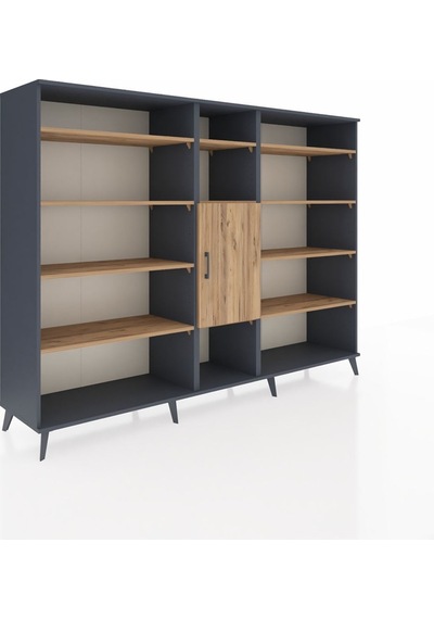 Hyperion Dolap 12 Raflı Tek Kapaklı 220x44x163 Antrasit-çam Atlas Çam - Antrasit Hyperion Dolap 12 Raflı Tek Kapaklı 220x44x163 Antrasit-çam Atlas Çam - Antrasit
