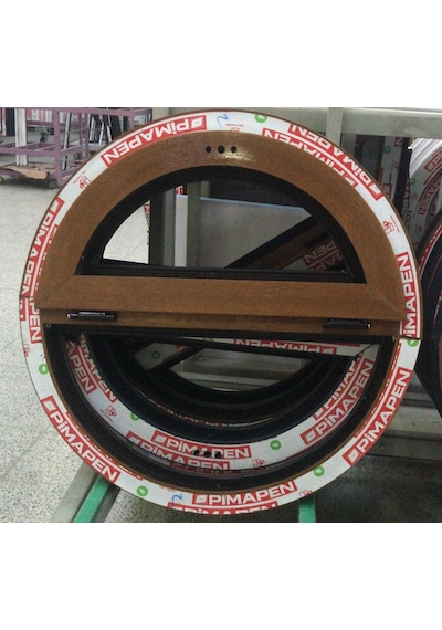 70 Cm Çapında Yarım Kanatlı Yuvarlak Pimapen Pencere Beyaz-Tek Camlı