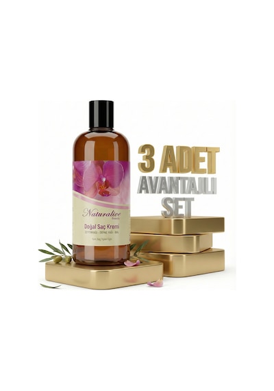 Naturalive Doğal Saç Kremi 3x500 Ml