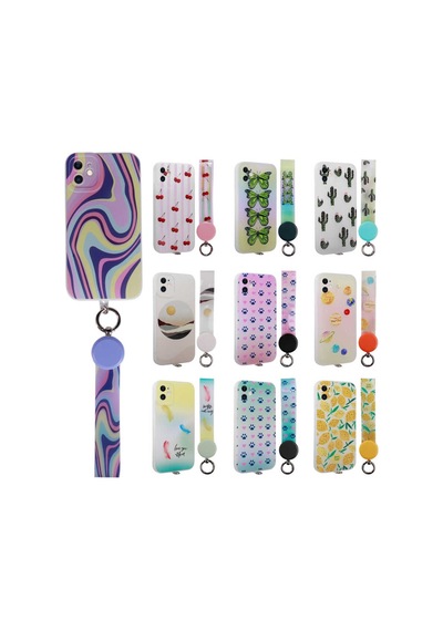 Apple Uyumlu iPhone 11 Kilif Desenli El Askili Ipli Arte Kapak 557045609