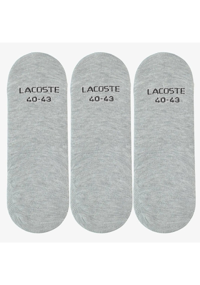 Lacoste Soft Ribbing High Stretch Reinforced Heels And Tips 3-pack Sock Unisex Babet Çorap 3 Lü Gri