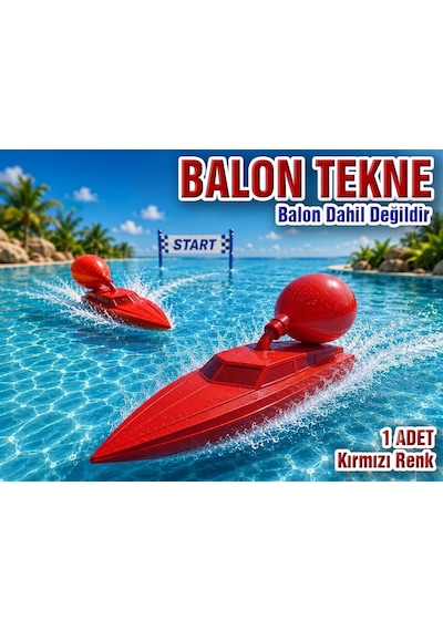 Balon Tekne, Motorsuz, Suda Giden Tekne, 3d Kırmızı