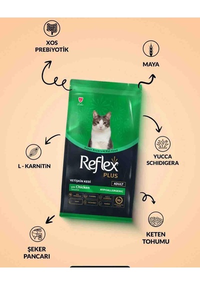 Reflex Plus Hypoallergenic Tavuklu Yetişkin Kedi Maması 400gr