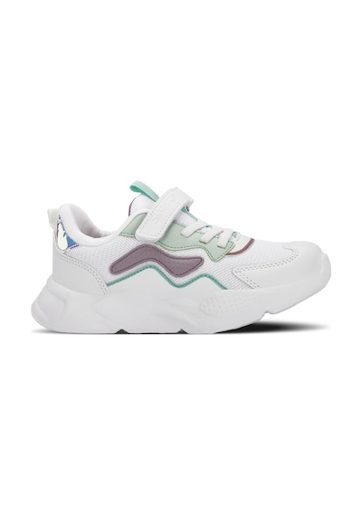 Slazenger PESO I Çocuk Cırt Cırtlı Beyaz / Lila Sneaker