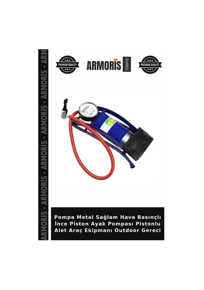 Pompa Metal Sağlam Hava Basınçlı İnce Piston Ayak Pompası Pistonlu Alet Araç Ekipmanı Outdoor Gereci