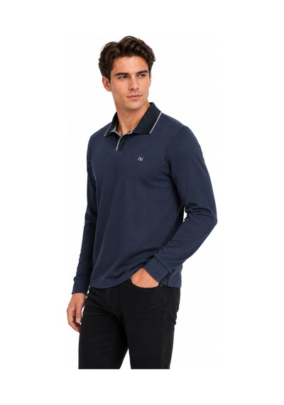 Advante Erkek Mevsimlik Spor Polo V Yaka Sweatshırt Bgl-st05469 Füme