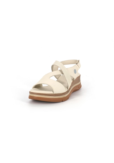 Mammamia D26ys-5380 Kadın Hakiki Deri Günlük Comfort Sandalet Krem