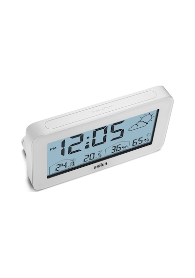 Braun Bc13wp Beyaz Dijital Hava Durumu Alarmlı Masa Saati Brn.bc13wp