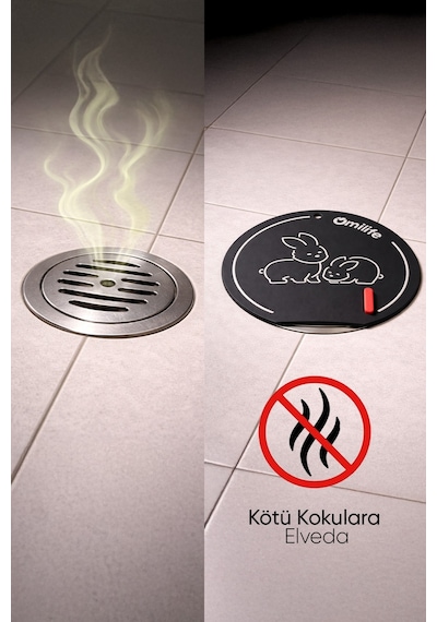 Siyah Renk Banyo Ve Mutfak Lavabo Koku Önleyici Gider Koruyucu Silikon Sızdırmaz Ped