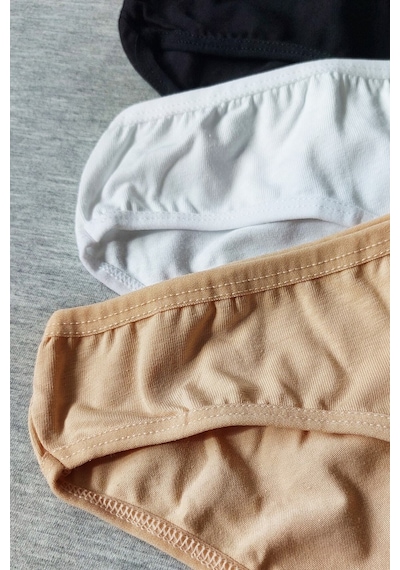 Sensu Kadın Beli Lastikli 6'lı Slip Külot Çok Renkli Karışık