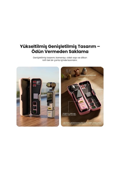 Djı Osmo Pocket 3/4 İle Uyumlu Sert Koruyucu Taşıma Çantası Long