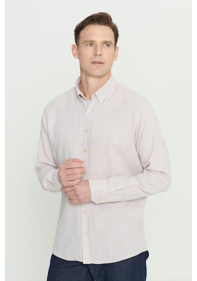 AC&Co / Altınyıldız Classics Erkek Bej Comfort Fit Rahat Kesim %100 Pamuk Gizli Düğme Yaka Desenli Gömlek Bej AC&Co / Altınyıldız Classics Erkek Bej Comfort Fit Rahat Kesim %100 Pamuk Gizli Düğme Yaka Desenli Gömlek Bej