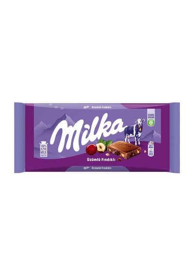 Milka Üzüm & Fındık Tablet Çikolata 80 G - Bol Fındık Ve Üzüm 5'li Avantaj Paketi - 5 Adet Tarı