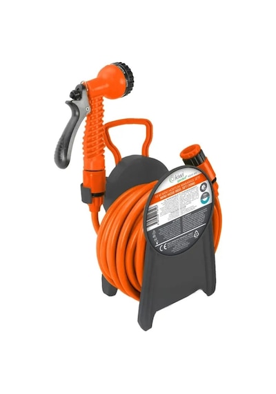 Kghs-406 10 Metre Mini Hortum Makarası Seti 7 Fonksiyonlu Sprey Tabancalı