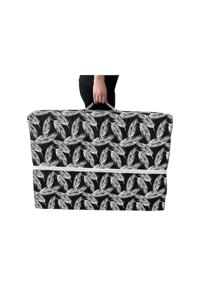 Katlanır Sünger Yatak 70x180x6cm Siyah Tüy Minder Yatak Fermuarlı