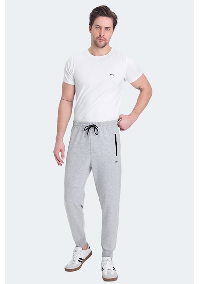 Slazenger Onon In Erkek Fermuar Cepli Gri Eşofman Altı Gri