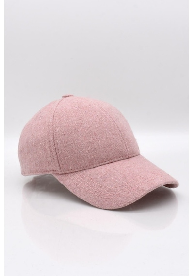 Külah Kadın Pembe Yünlü Kışlık Beyzbol Kep Şapka Pembe Standart