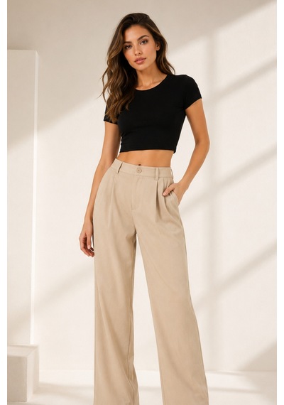 Loule Kadın 3'lü Bisiklet Yaka Kısa Kollu Crop Top Siyah %92 Pamuk