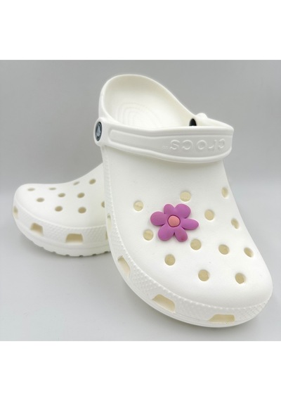 Crocs Terlik Süsü Ve Aksesuarı , Çanta Süsü Jibbitz 3d Çiçek 02 Logo Aksesuar Pembe-turuncu