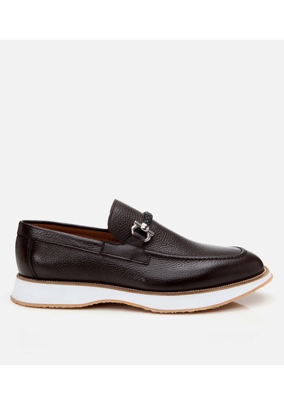 Hotiç Erkek Deri Siyah Spor Tabanlı Klasik Loafer