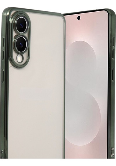 Samsung Galaxy S25 Edge İçin Uyumlu 3d Kamera Korumalı Şeffaf Tasarım Bumper Kılıf