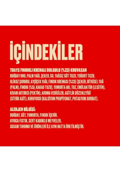 7 Days Fındıklı Kruvasan 24 x 60 G
