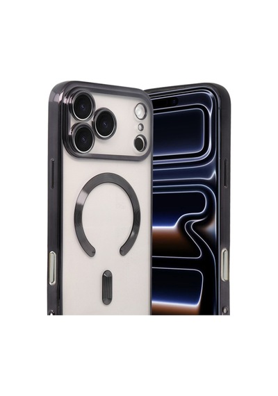 Apple iPhone Uyumlu 17 Pro Max Kross Magneticsafe Kapak - Siyah Bz8683140878955