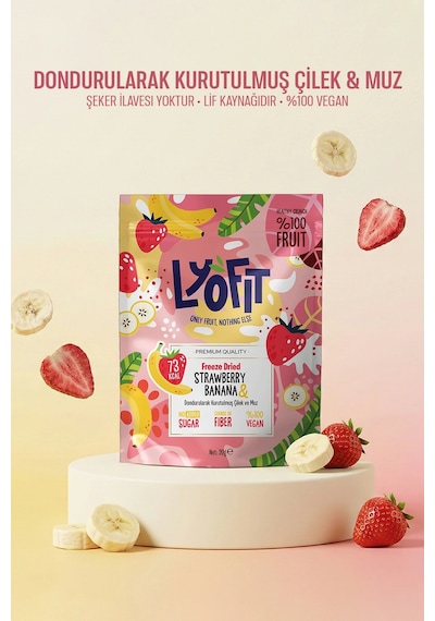 Freeze Dried Muz Çilek 20 G