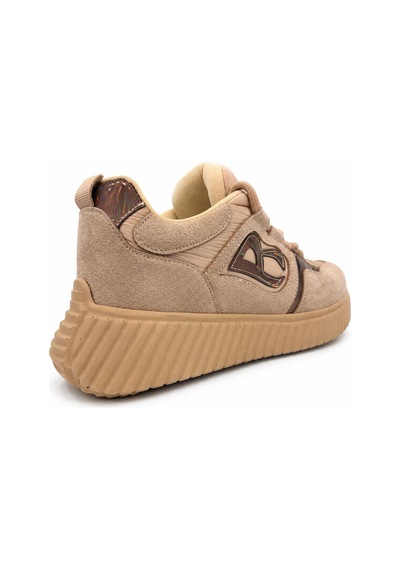 Papucumun Dünyası Kadın Modern Chunky Taban Yumuşak İç Yapılı Günlük Sneaker Bej