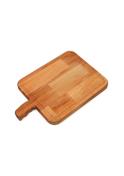 Ahşap Saplı Kesme, Sunum, Steak Tahtası 34 Cm Ahşap
