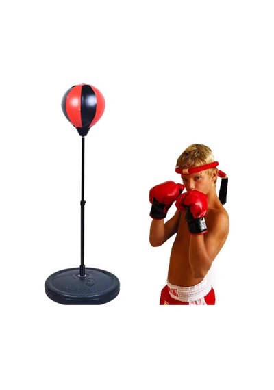 Clifton Boks Standı 90-120 Cm, Refleks Topu, Eldiven Seti, Siyah Çok Renkli