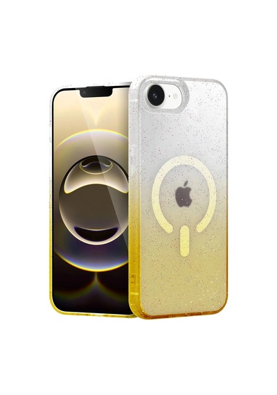 Mey İthalat iPhone Uyumlu 16e Pummel Shiny Magsafe Kapak - Gold
