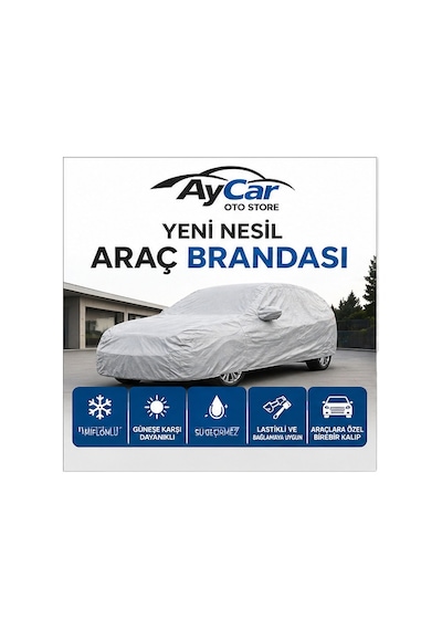Aycar Lada 112 Uyumlu Oto Branda Su Geçirmez Miflonlu 4 Mevsim Araç Brandası