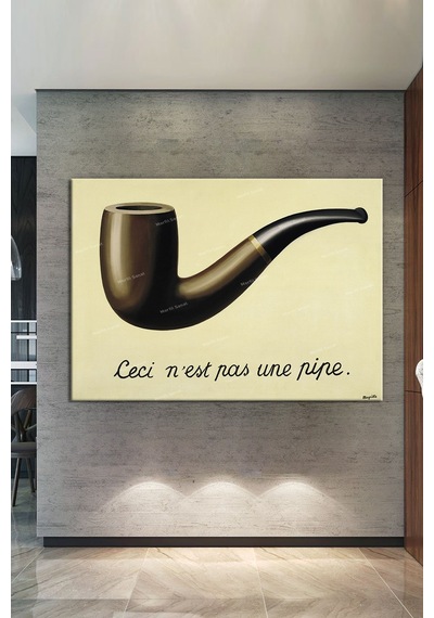 Rene Magritte Ceci Nest Pas Une Pipe Bu Bir Pipo Değildir Kanvas Tablo 8 Farklı Ölçü