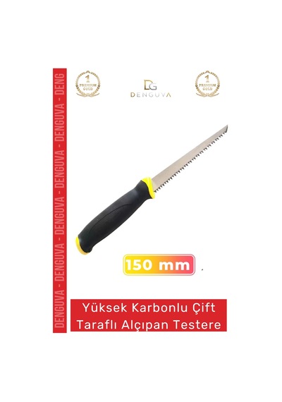 Dayanıklı Ergonomik Tutuş 150 Mm Yüksek Karbonlu Çelik Çift Taraflı Alçıpan Testere