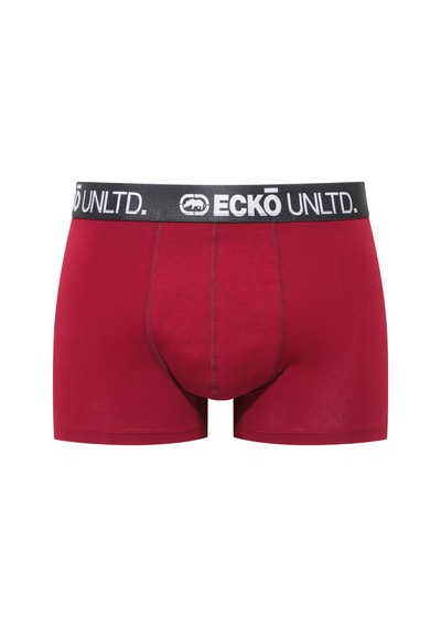 U.S. Polo Assn. Ecko Bordo - Lacivert - Baskılı 3'lü Boxer Bordo - Lacivert - Baskılı