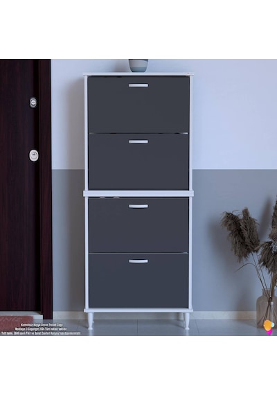 Eliusta Berry Antrasit 8 Raflı 4 Düşer Kapaklı Ayakkabılık 72 Cm Genişlik X 168x26 Cm Ayakkabılık Antrasit Eliusta Berry Antrasit 8 Raflı 4 Düşer Kapaklı Ayakkabılık 72 Cm Genişlik X 168x26 Cm Ayakkabılık Antrasit