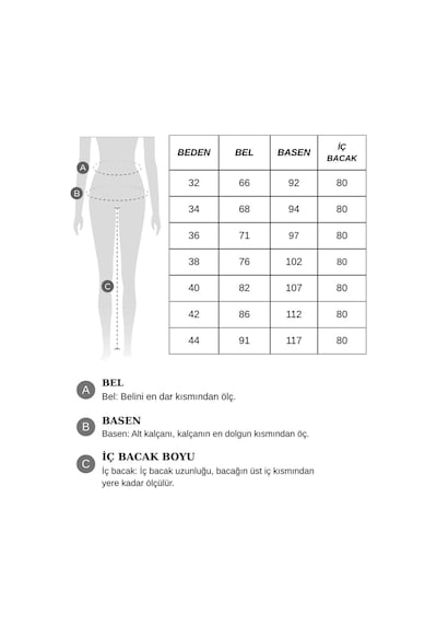 Zeo Basic Denim Wide-leg Pantolon Ön-arka Lazerli Orta Mavi Orta Mavi