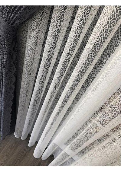 Evdepo Home Kullanıma Hazır Örme Tül Perde (541780836)