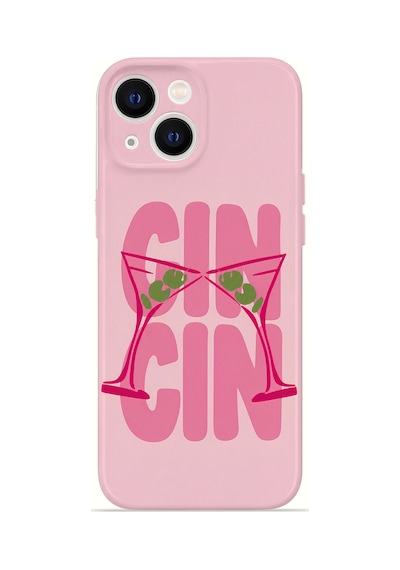 Apple iPhone Uyumlu 15 Vorian İnce Kamera Korumalı Mika Kılıf Gin O Clock Gin O Clock Mika