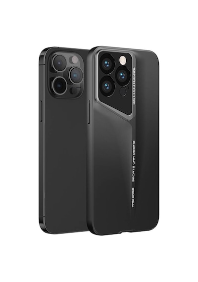 Apple Uyumlu iPhone 14 Pro Kılıf Ultra İnce Kamera Korumalı Sert Rubber Zore Procase Kapak-siyah Siyah