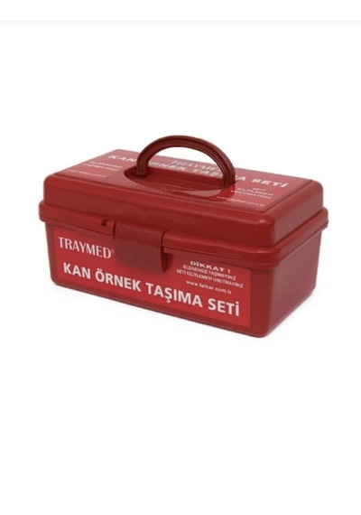 Traymed 16 Adet Kan Örnek Taşıma Seti- Kırmızı