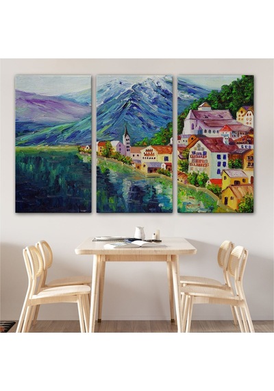 Es10 Dekoratif Baskı Sukulent Kanvas Tablo (95 x 165) HS-3438-3