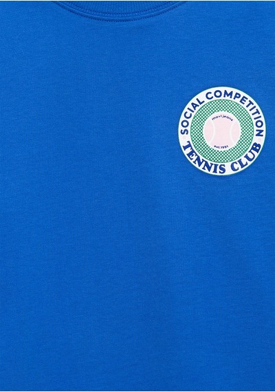 Mavi - Tenis Baskılı Lacivert Tişört 7610395-91448