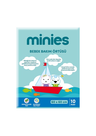 Minies Bebek Bakım Örtüsü 10 Adet 60 X 60 Cm - 8 Adet Tarı