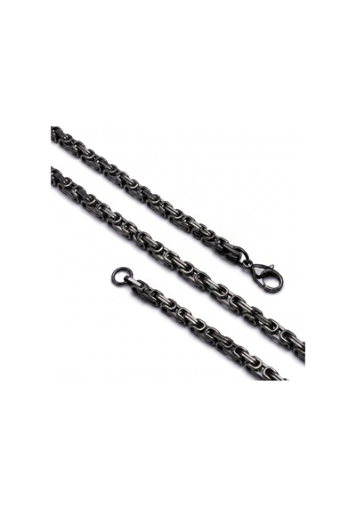 Beycen Aksesuar Kral Erkek Çelik Kolye 5mm 55cm Siyah 3902eck026 Çok Renkli
